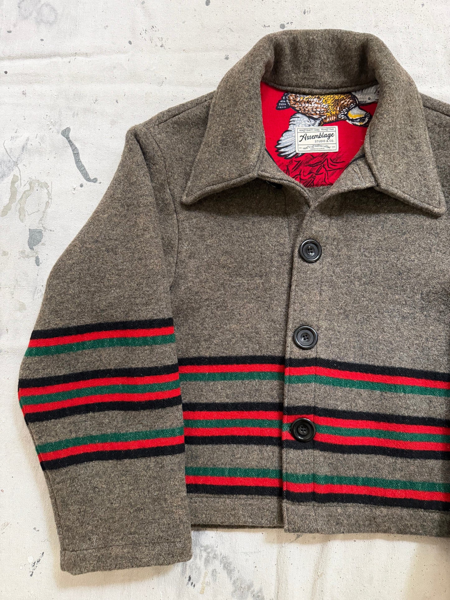 Striped Wool Jacket [S/M]