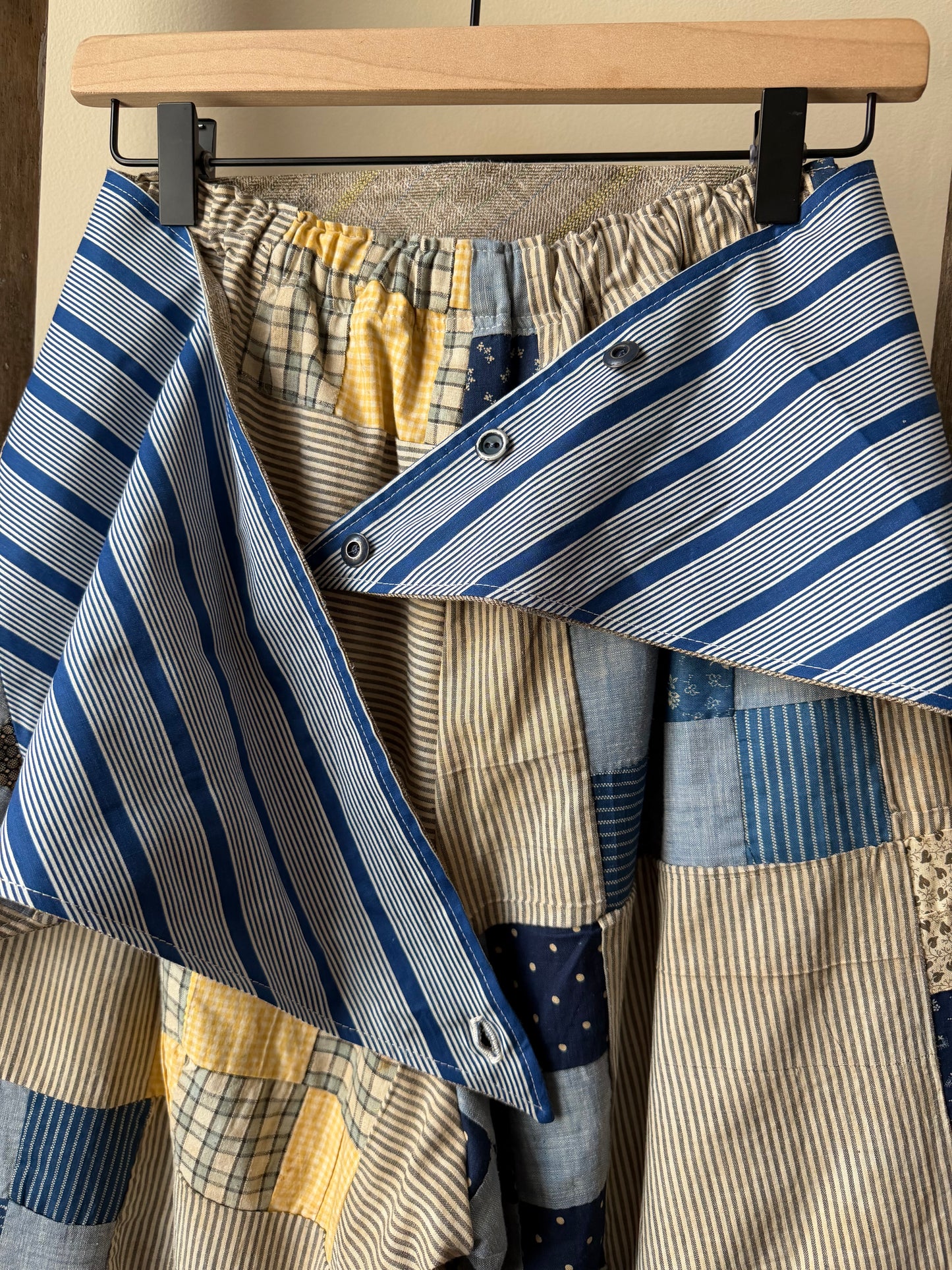 Antique Calico Quilt Topper Pants [M]