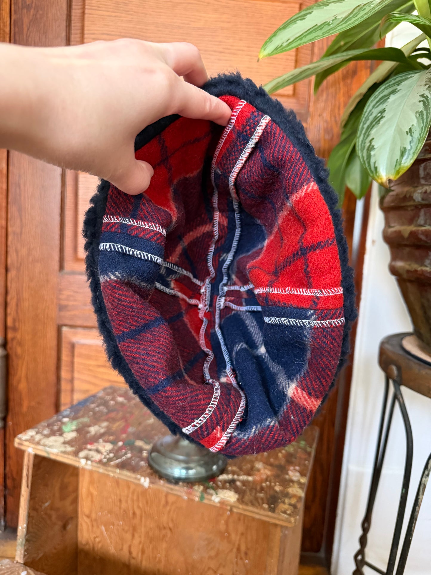 Pennant Plaid Beanie [S/M]