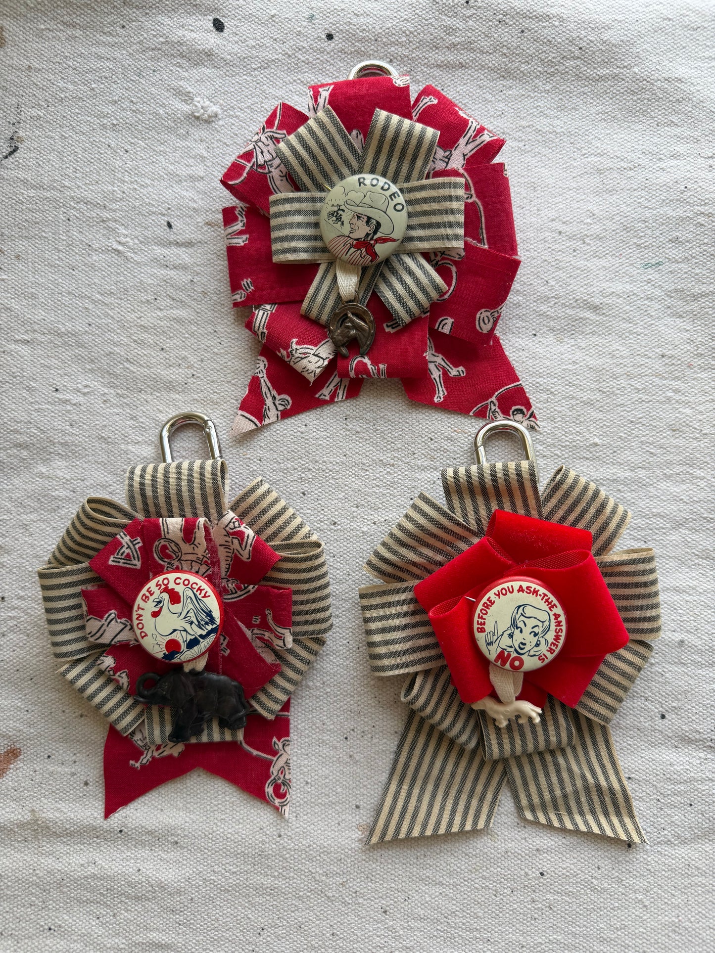 Carnival Pinback Prize Ribbons