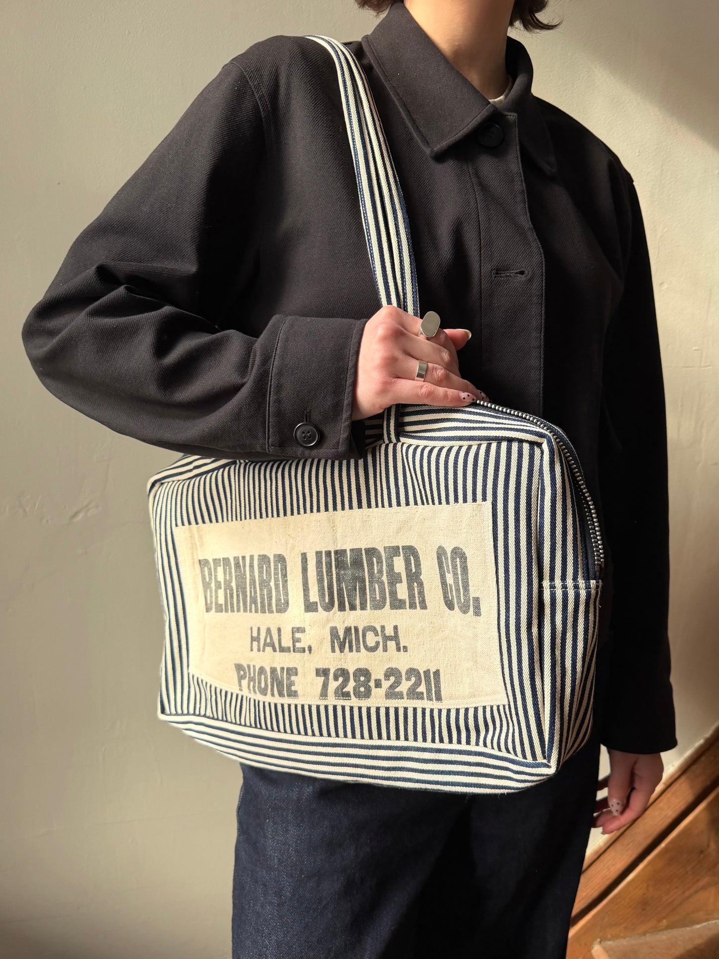 Lumber Co Striped Bowler Bag