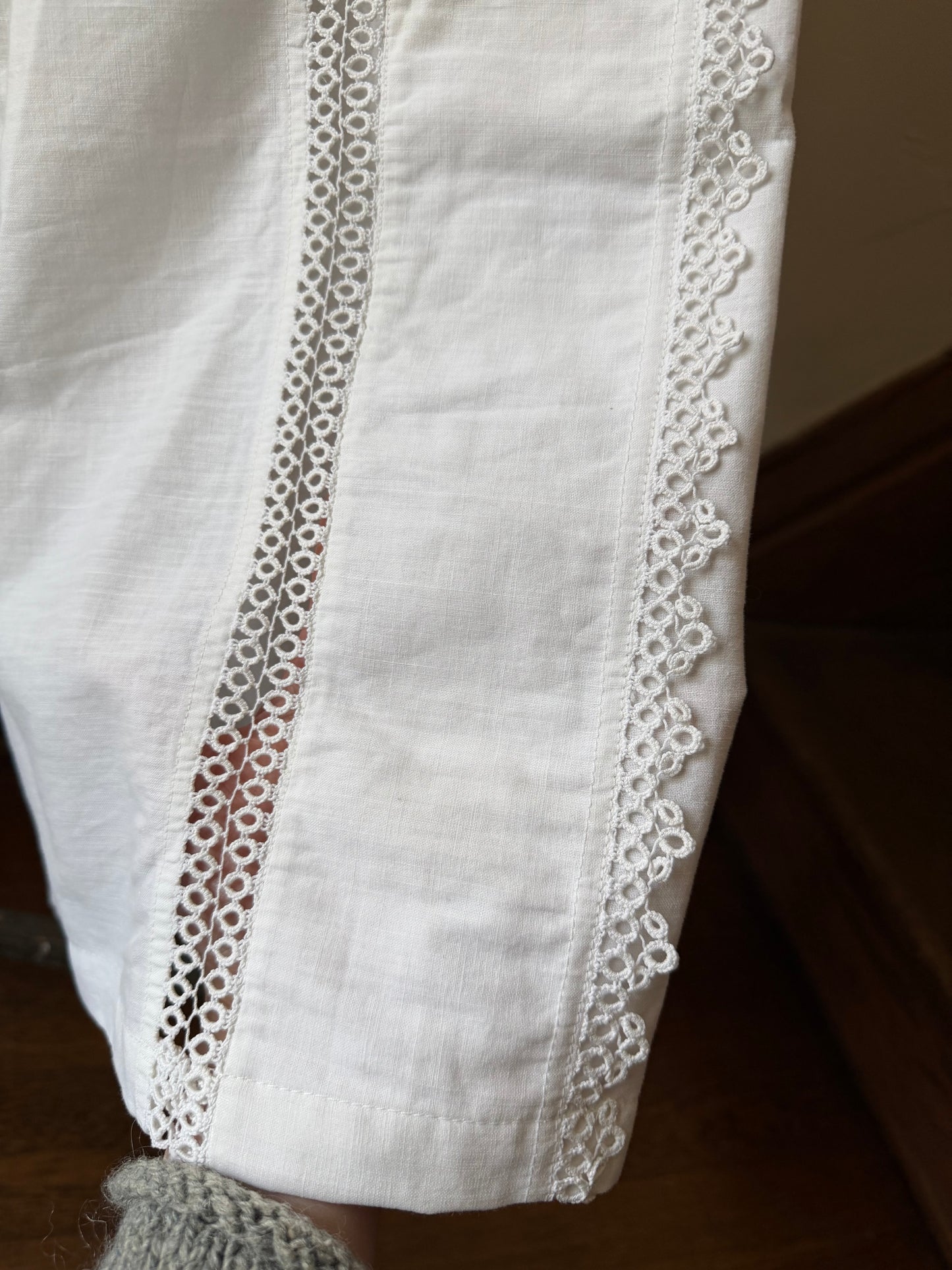 Crochet Stripe Bloomer Pants w/ Apron [S/M]