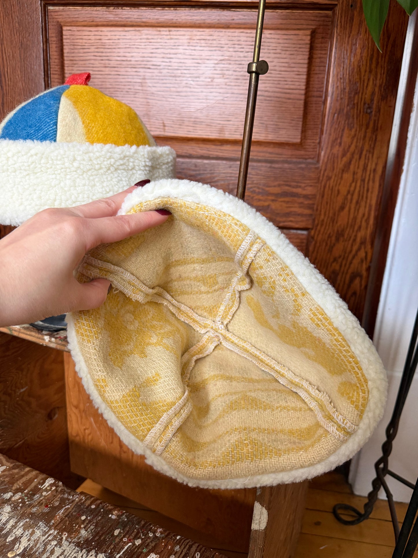 Wool Blanket Sherpa Beanie [M/L]