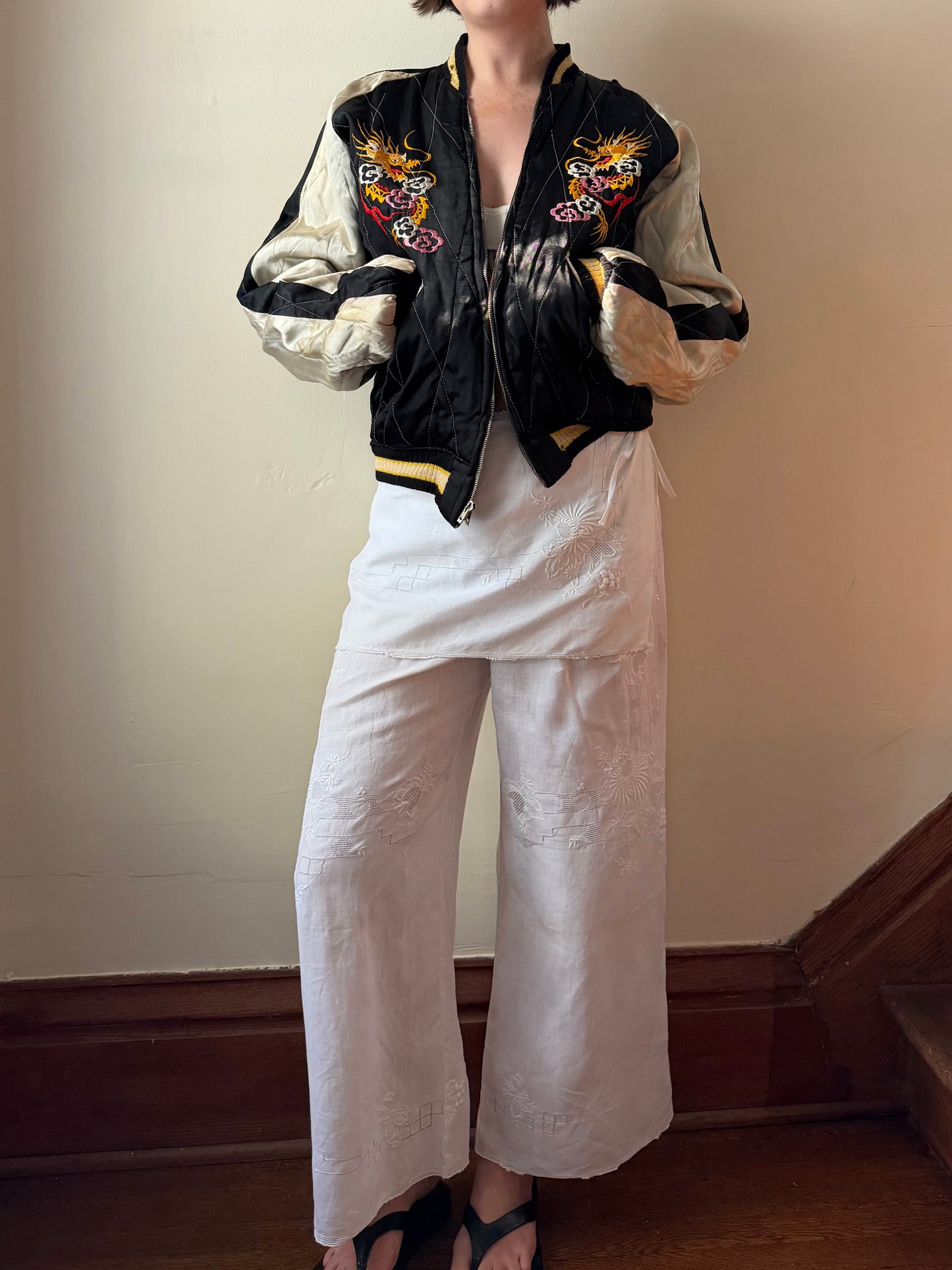 Heirloom Linen Bloomer Pants w/ Wrap Skirt [S/M]