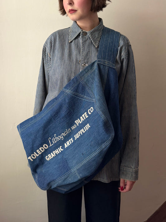 Toledo Denim Newspaper Bag