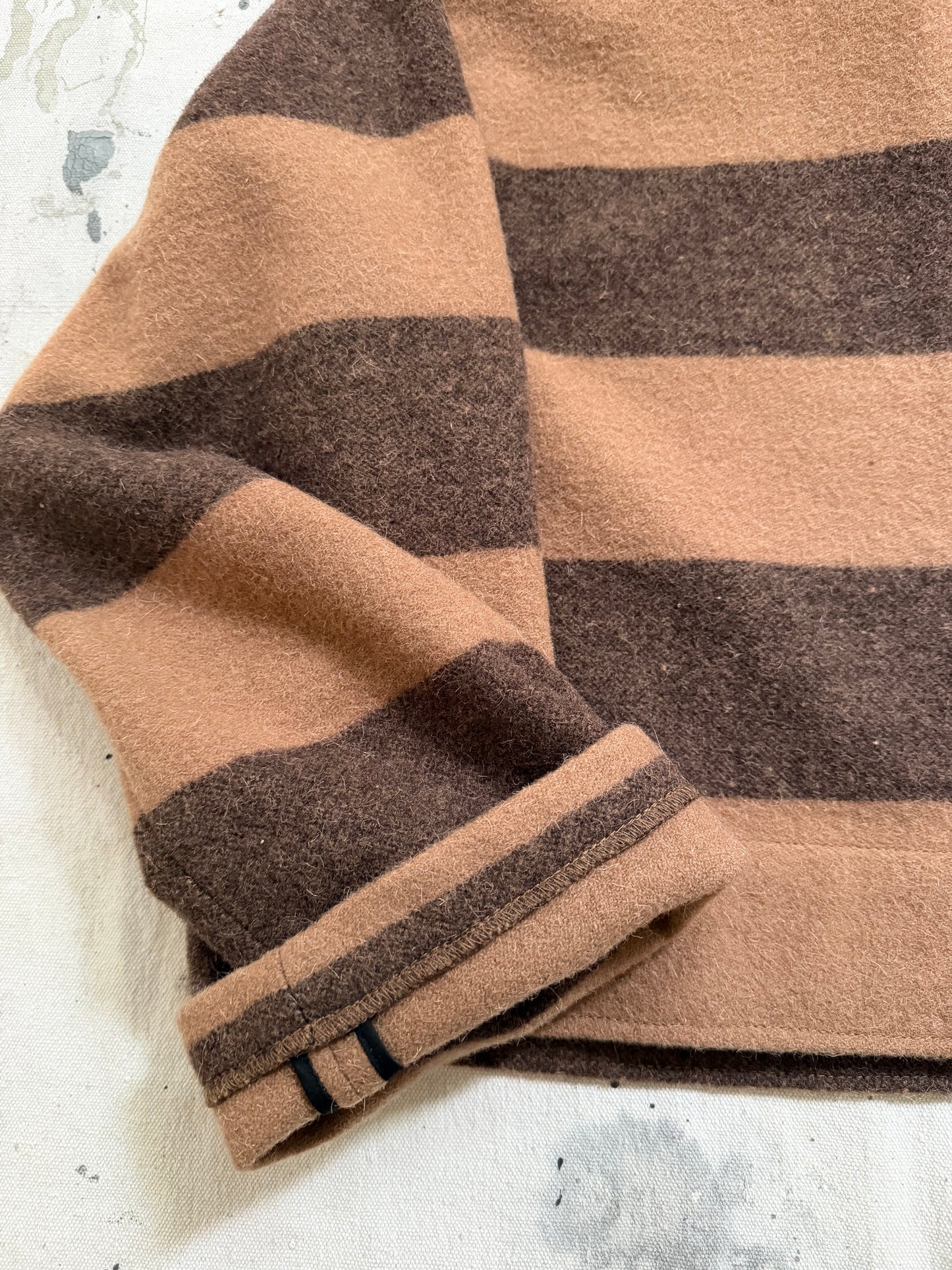 Brown Striped Wool Jacket [S/M]