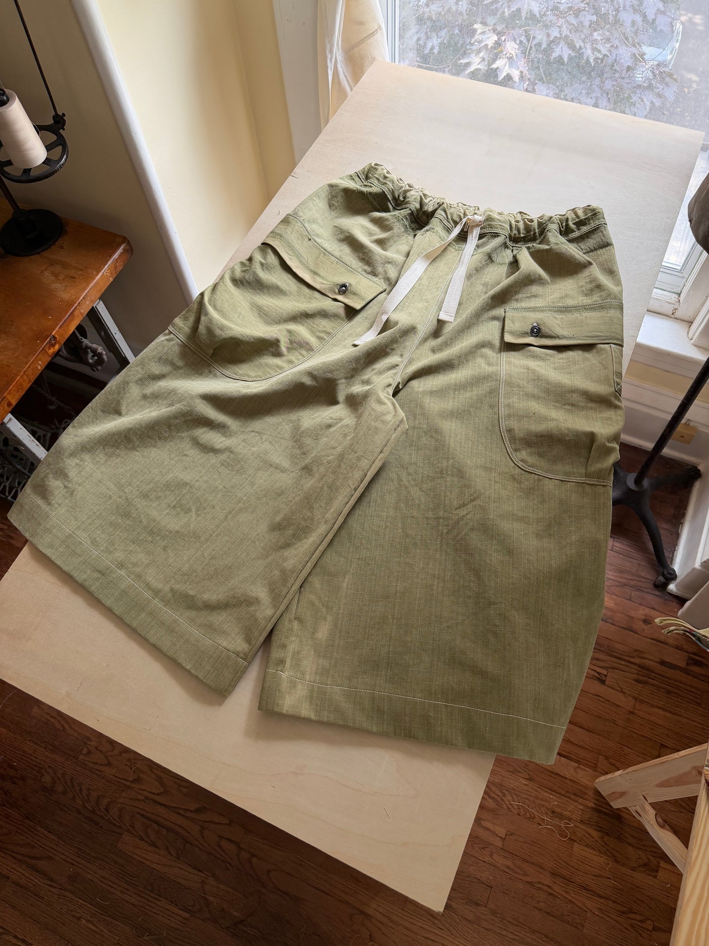 Olive Ripstop Culottes [L]
