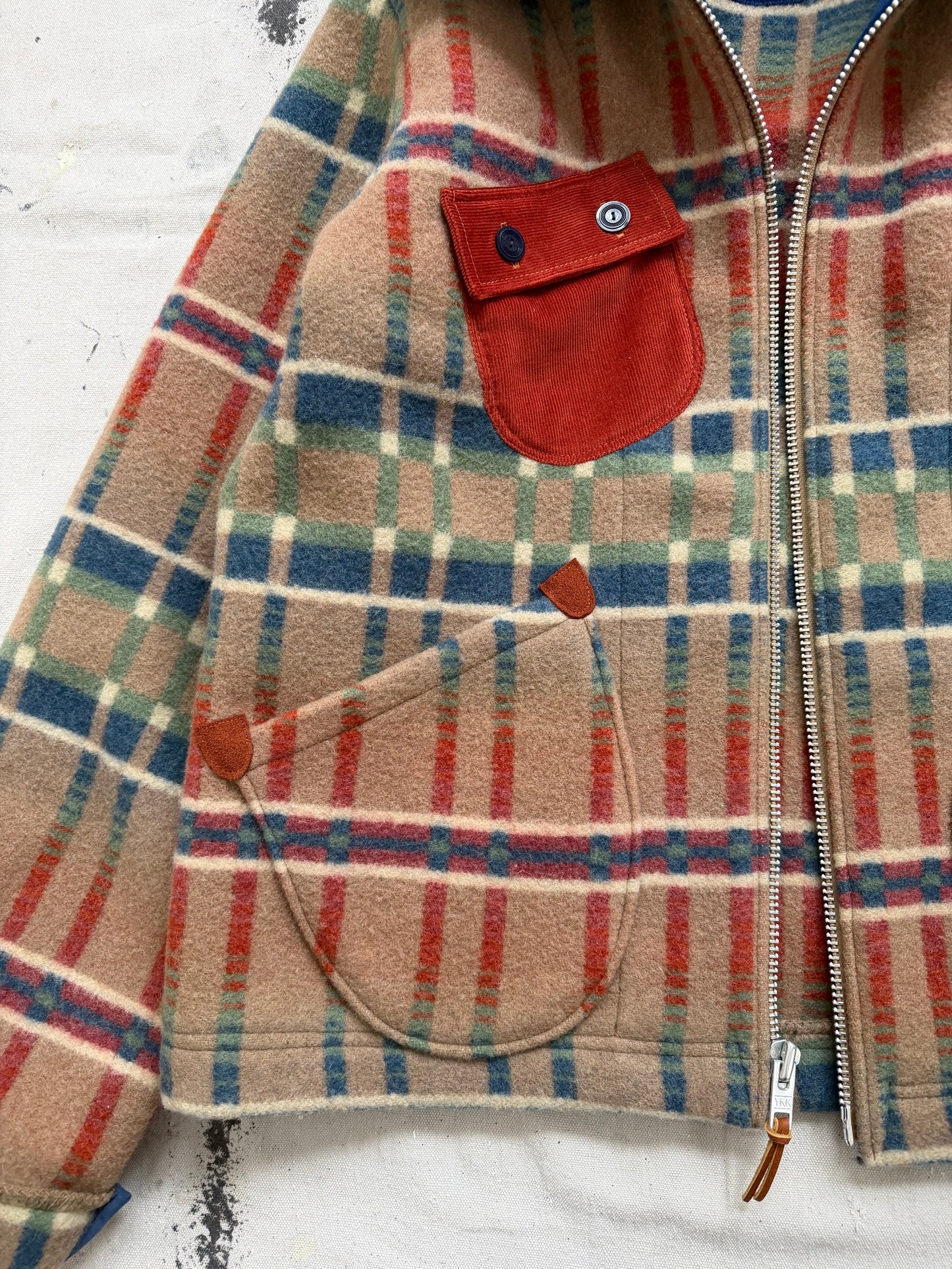 Multi Color Wool Coat [L]