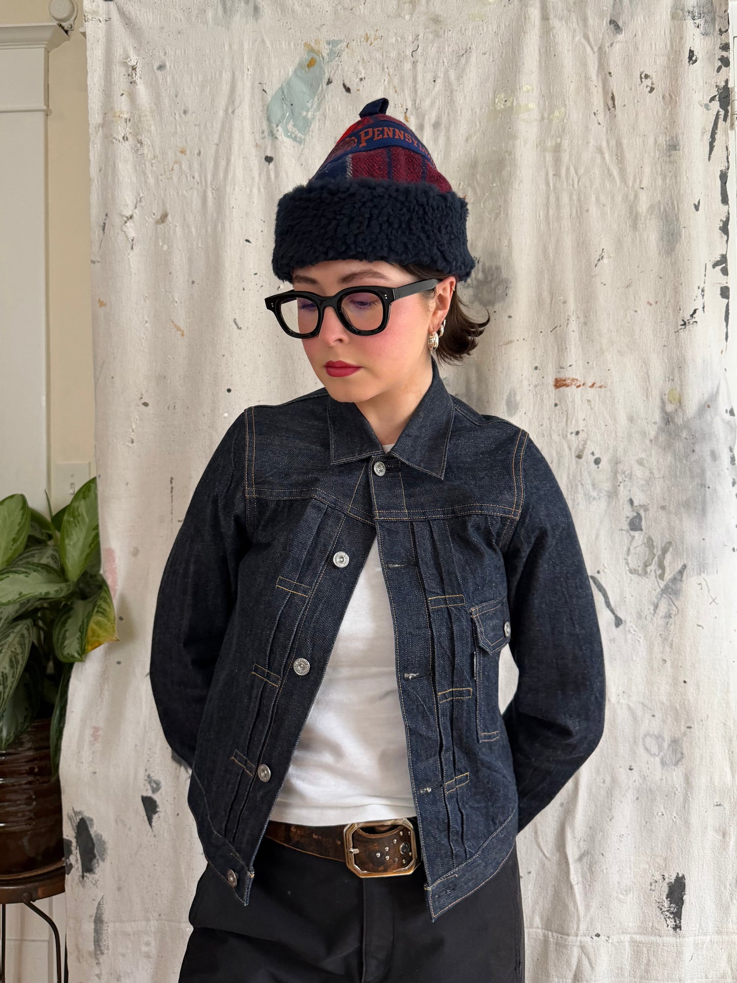Pennant Plaid Beanie [S/M]