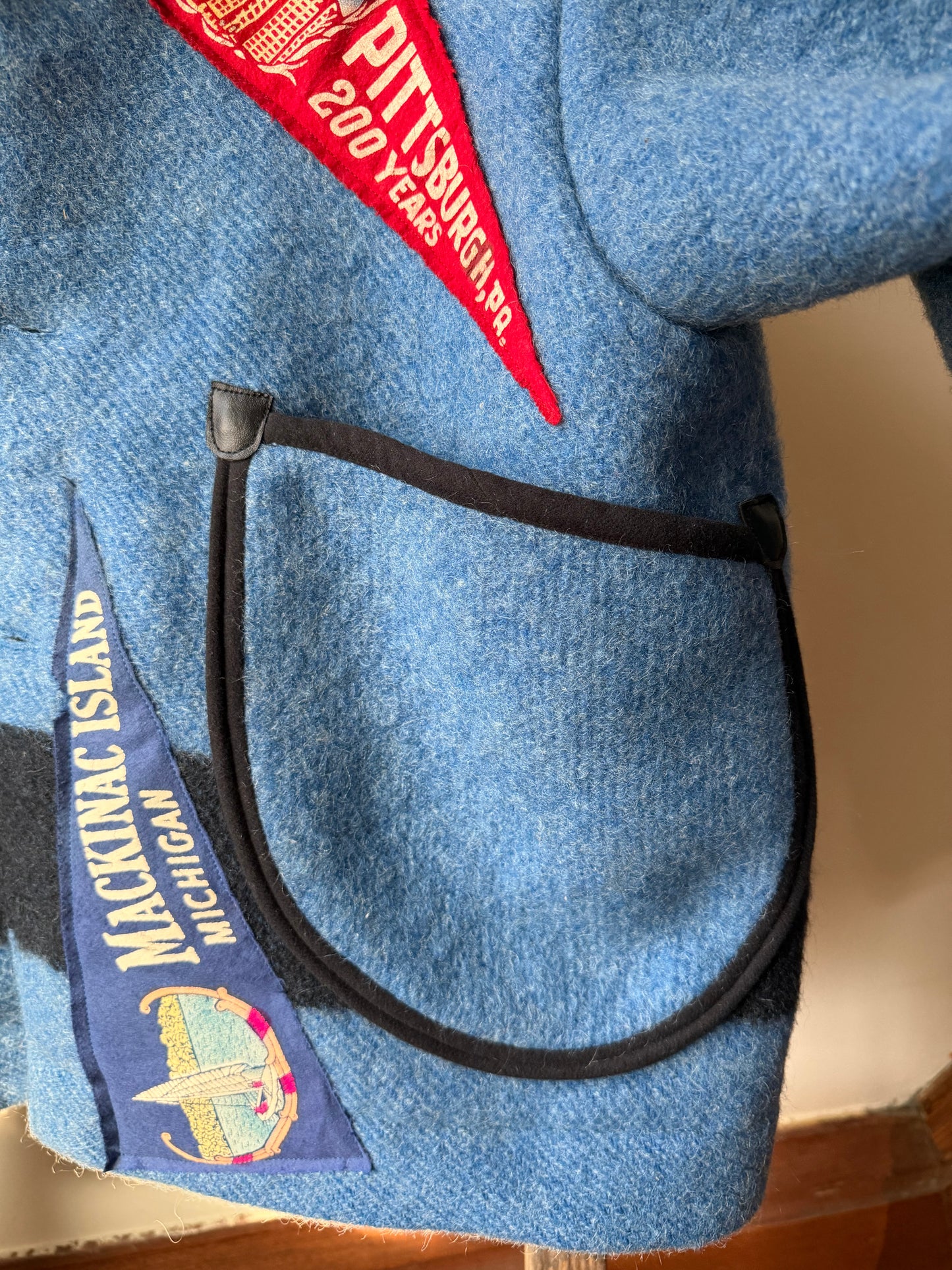 Blue Striped Blanket Coat [M/L]