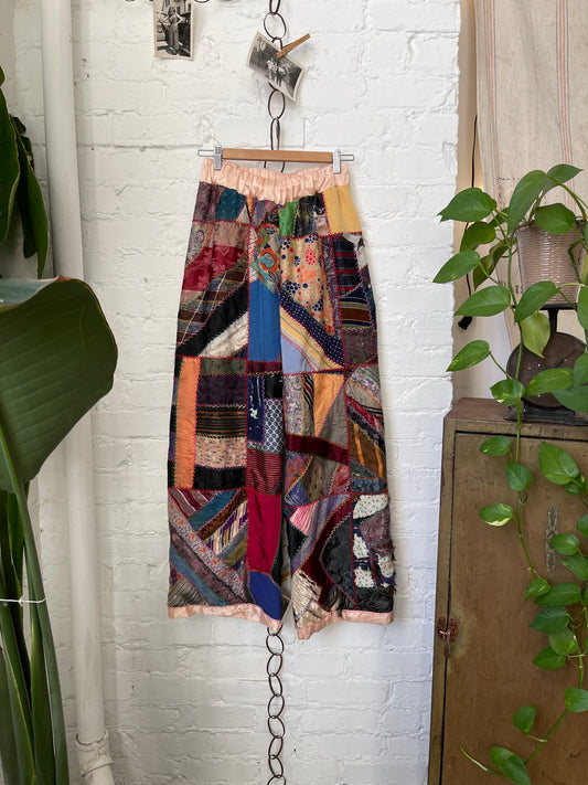 Silk Crazy Quilt Pants [S]