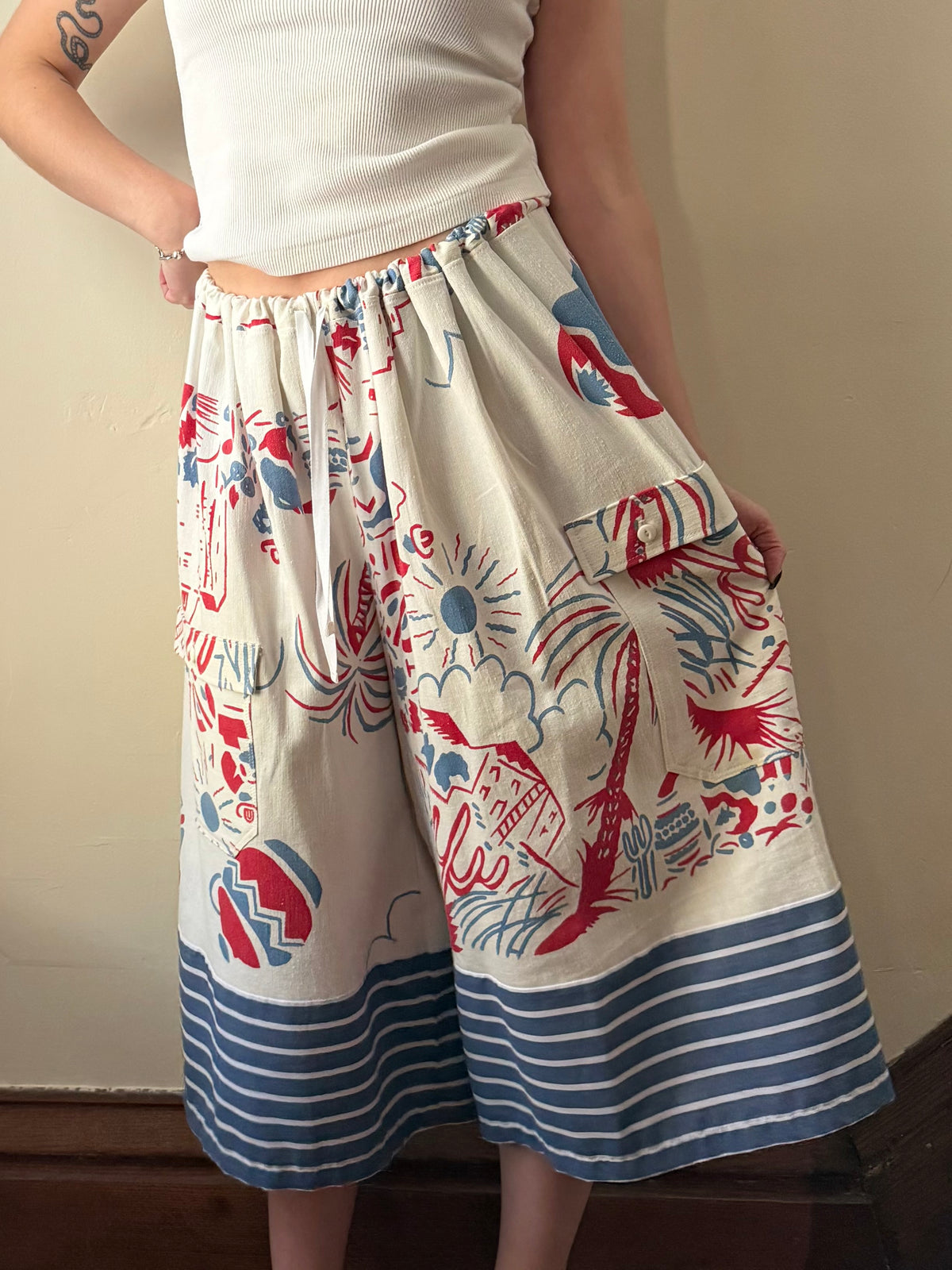 Southwestern Culotte Beach Pants [L/XL]
