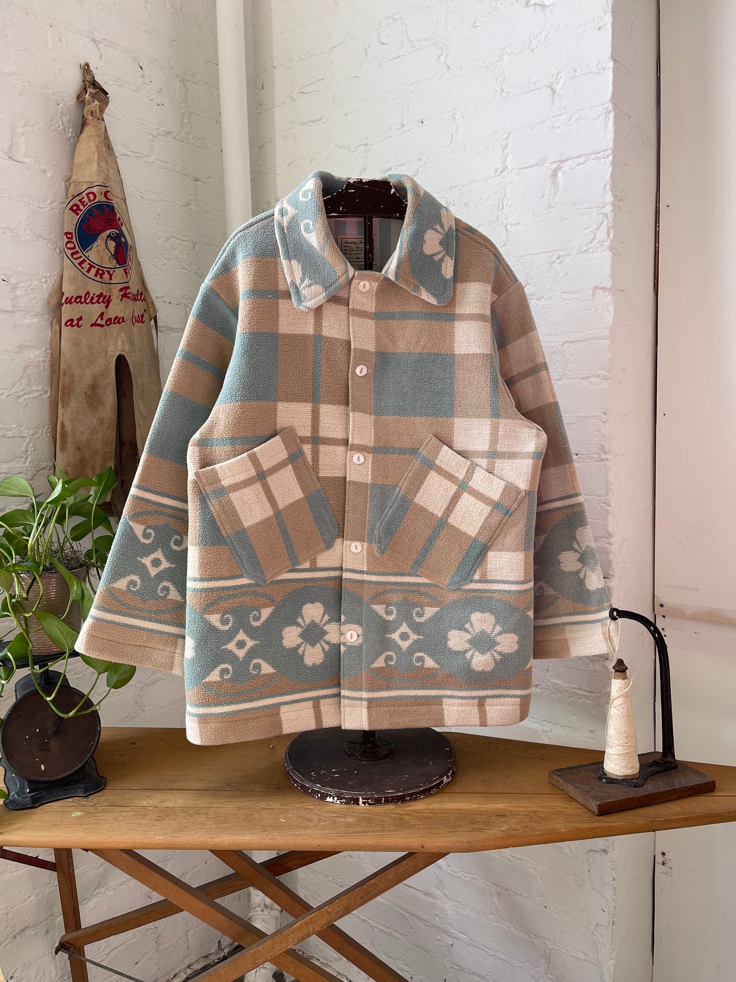 Blue Camp Blanket Jacket [L]