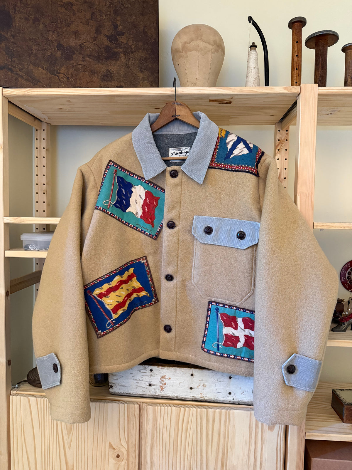 Tobacco Felt Wool Coat [L]