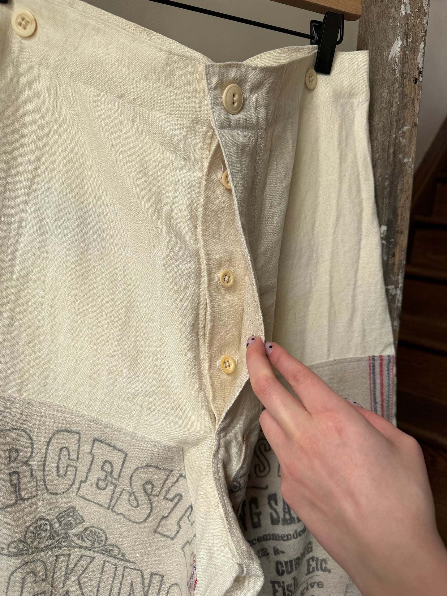 French Linen Buckleback Trousers [30-34” Waist]