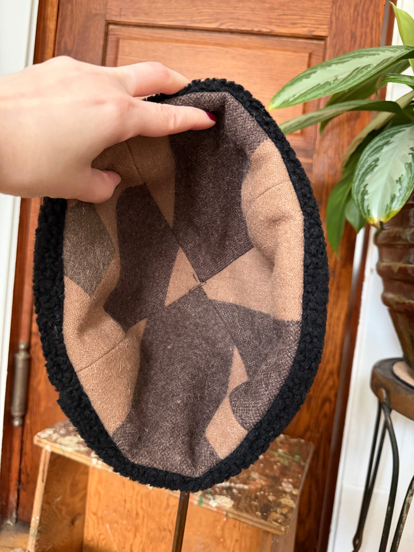 Brown Seam Wool Beanie [M/L]