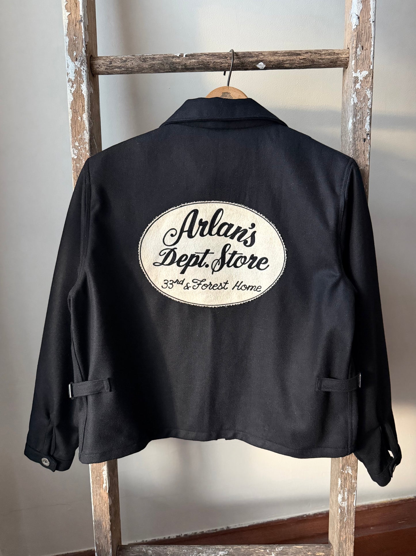 Black Wool & Rayon Ricky Jacket [S]