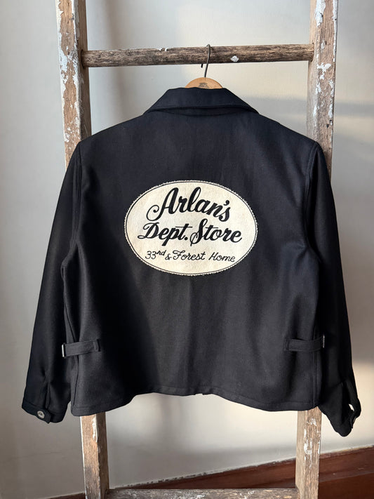 Black Wool & Rayon Ricky Jacket [S]