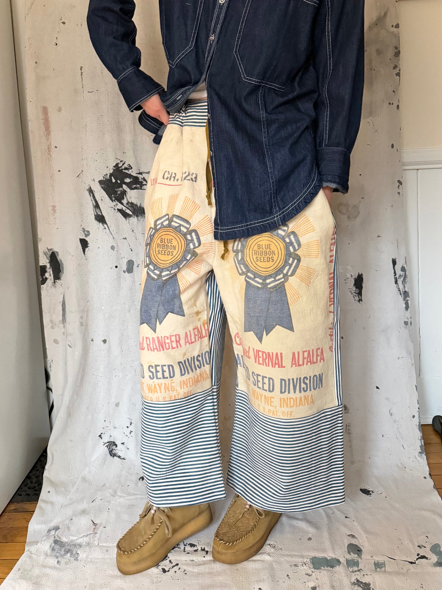 Blue Ribbon Feedsack Pants [M]