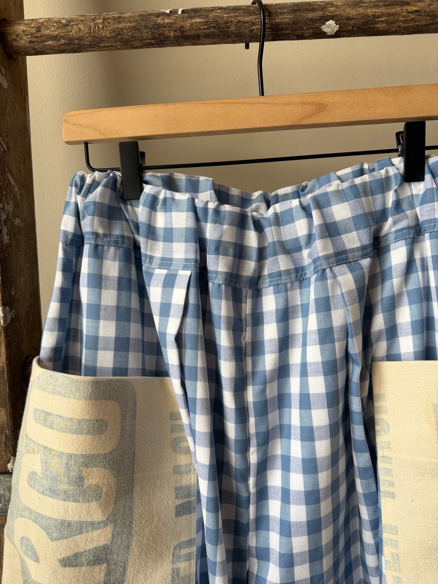 Gingham Feedsack Trousers [L]