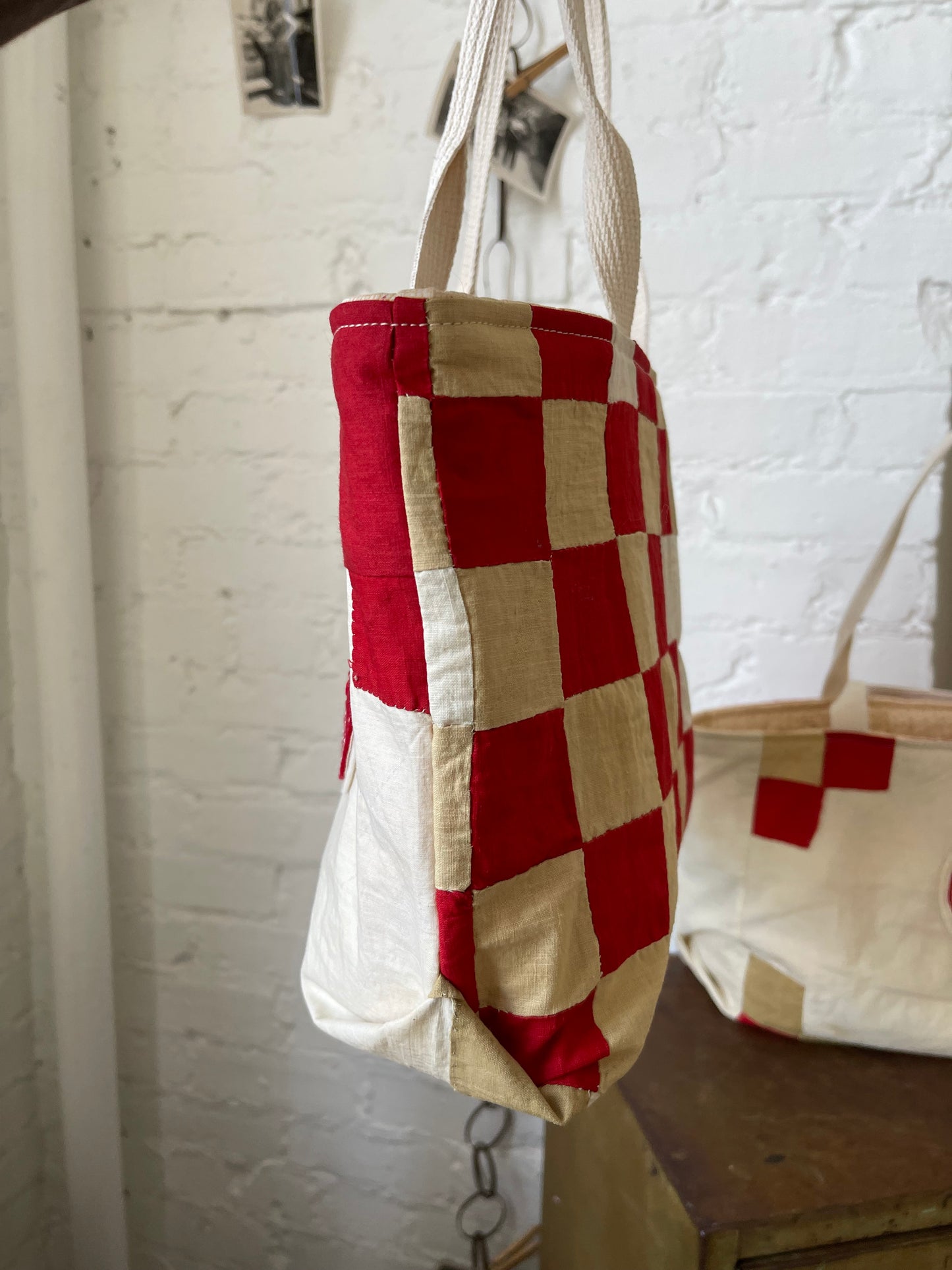 Checked Quilt Tote