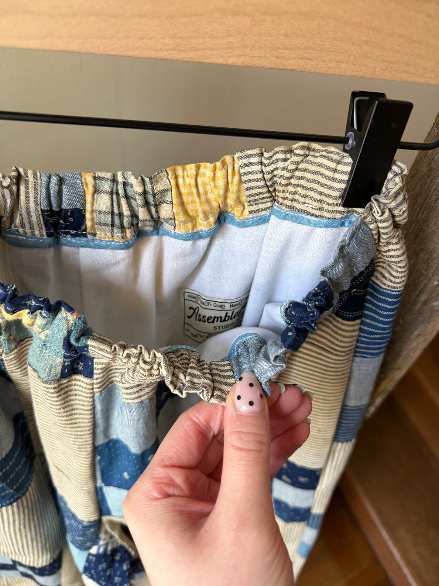 Antique Calico Quilt Topper Pants [M]