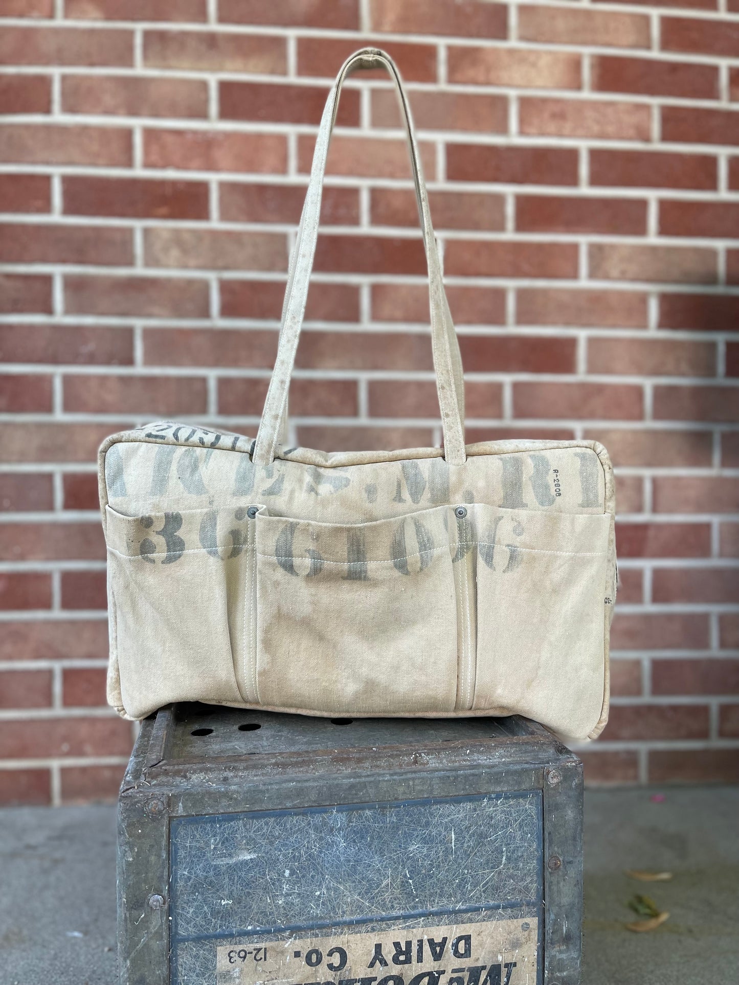 Stenciled Kit Bag
