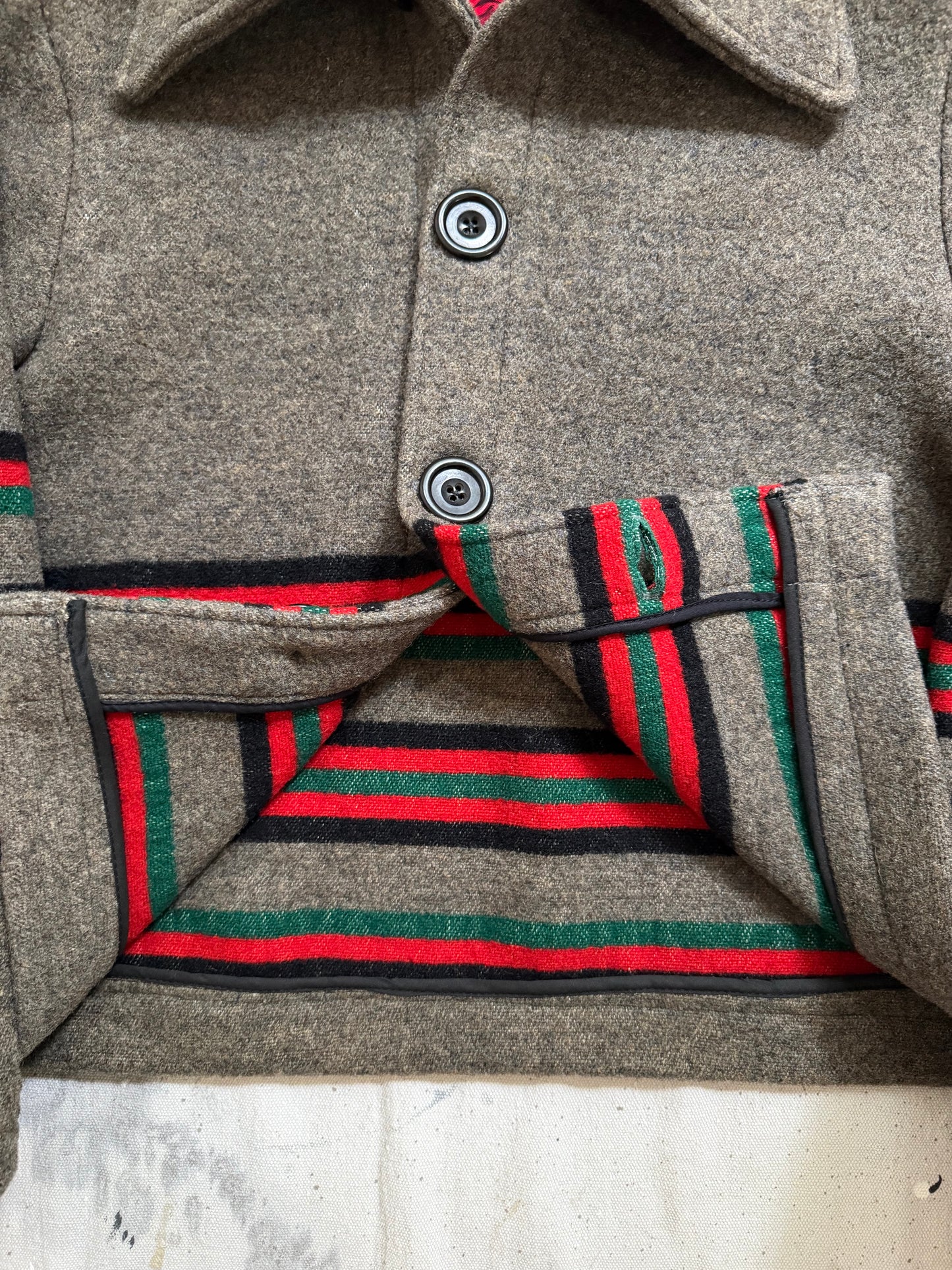 Striped Wool Jacket [S/M]