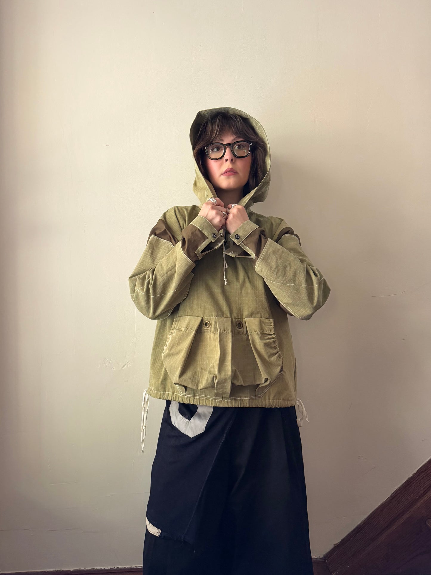 Olive Ripstop Pullover Smock [M]