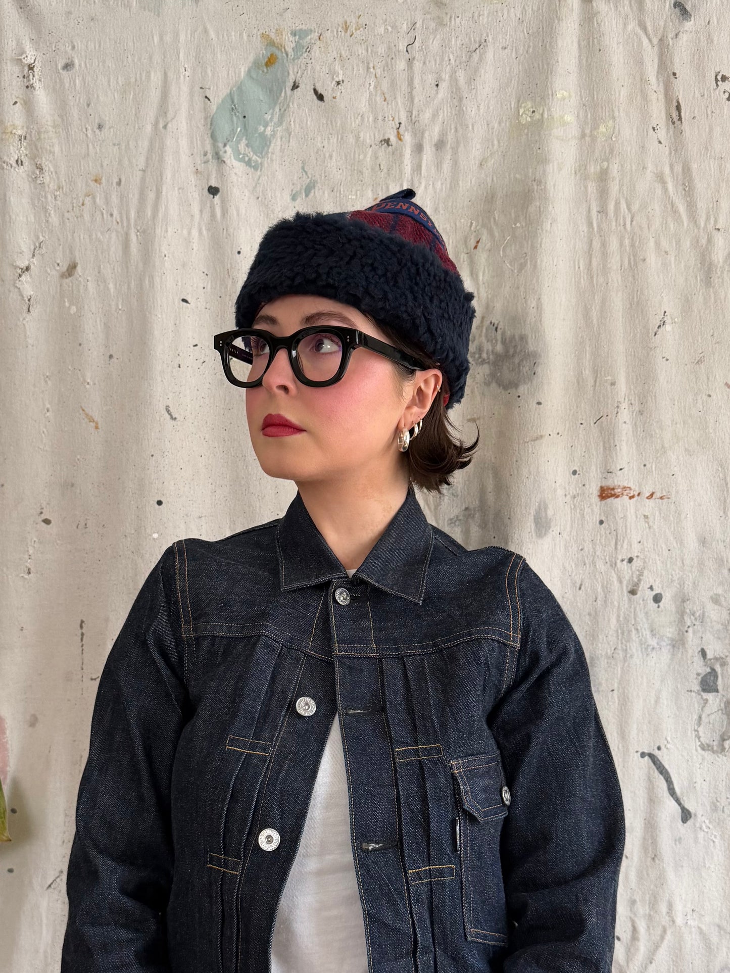 Pennant Plaid Beanie [S/M]