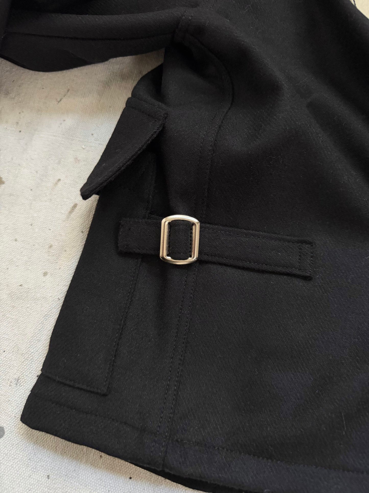 Black Wool & Rayon Ricky Jacket [S]