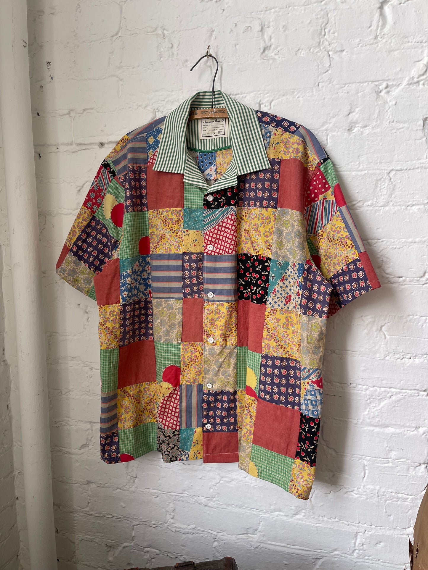 Feedsack Quilt Topper Shirt [L]