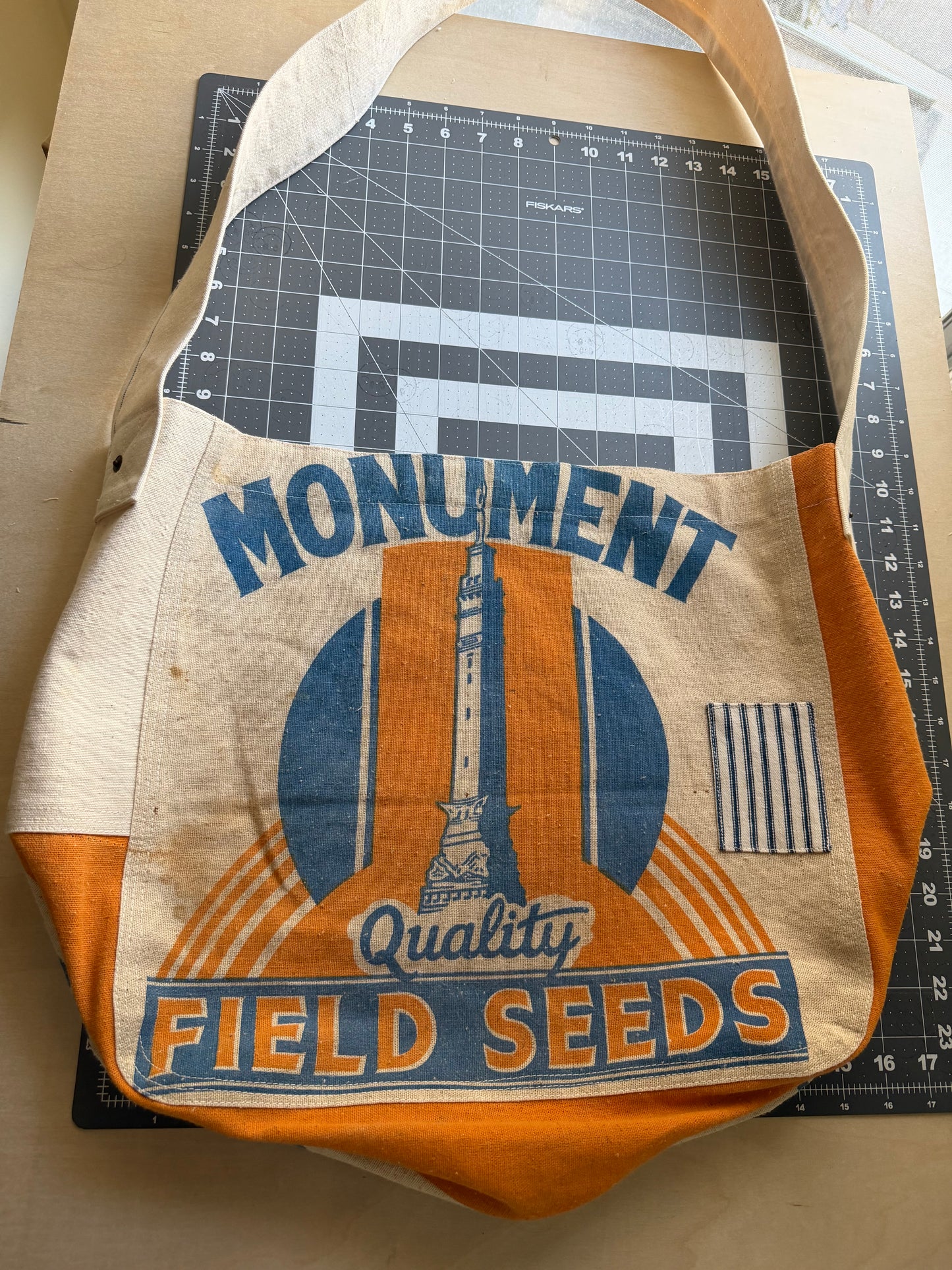 Monument Feed Sack Crossbody Tote