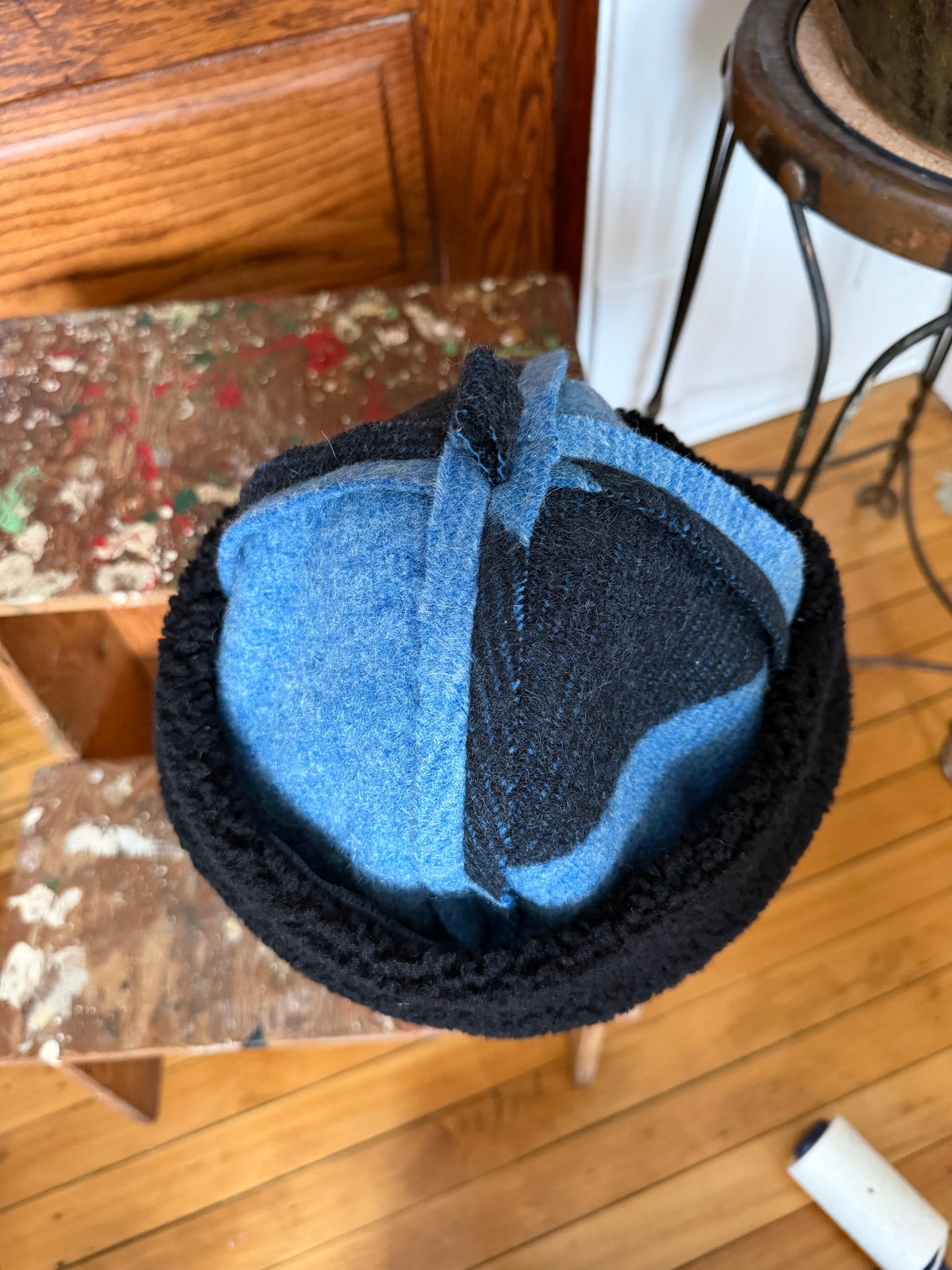 Blue Seam Wool Beanie [L/XL]