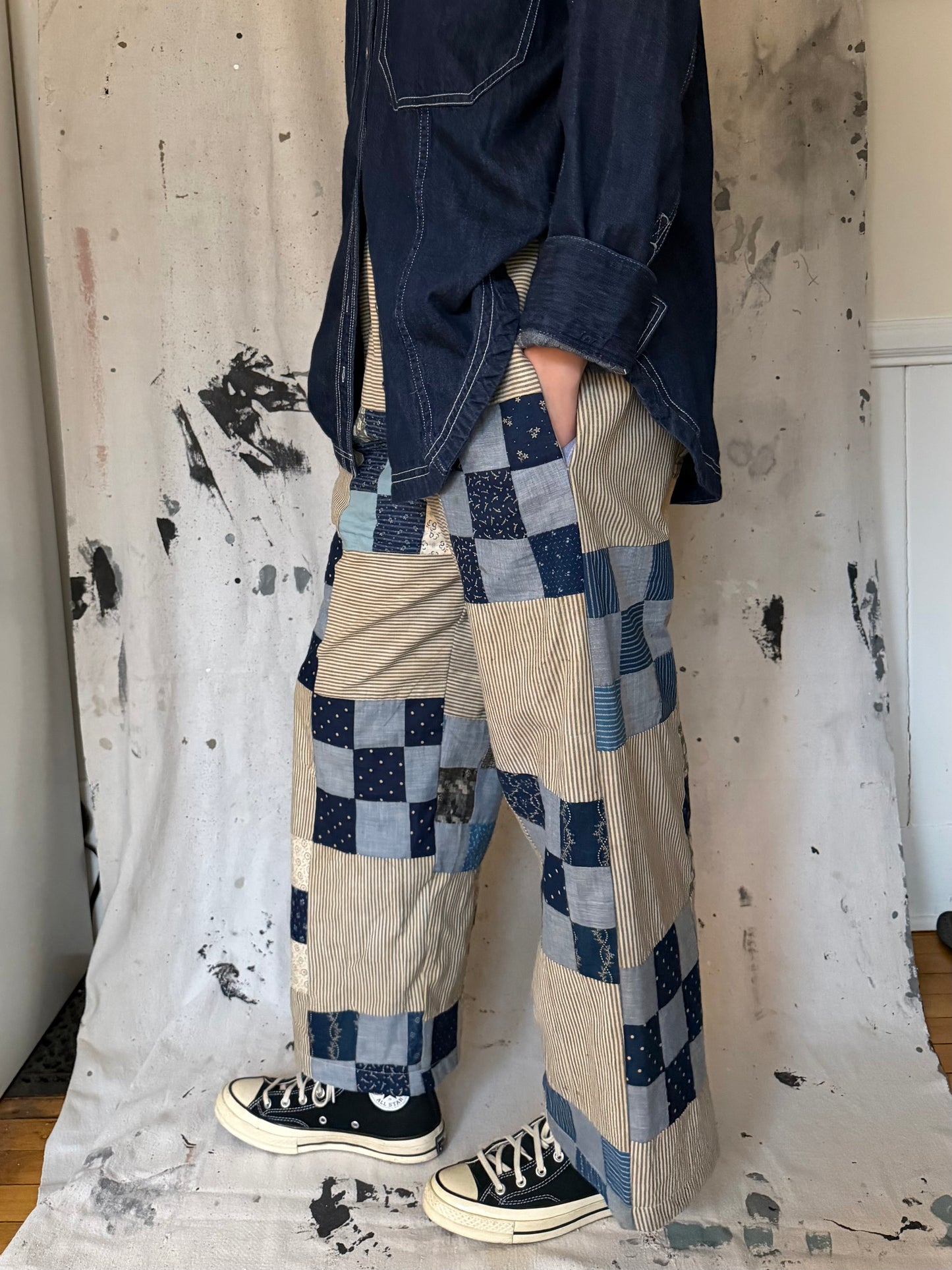 Calico Quilt Topper Pants [M]