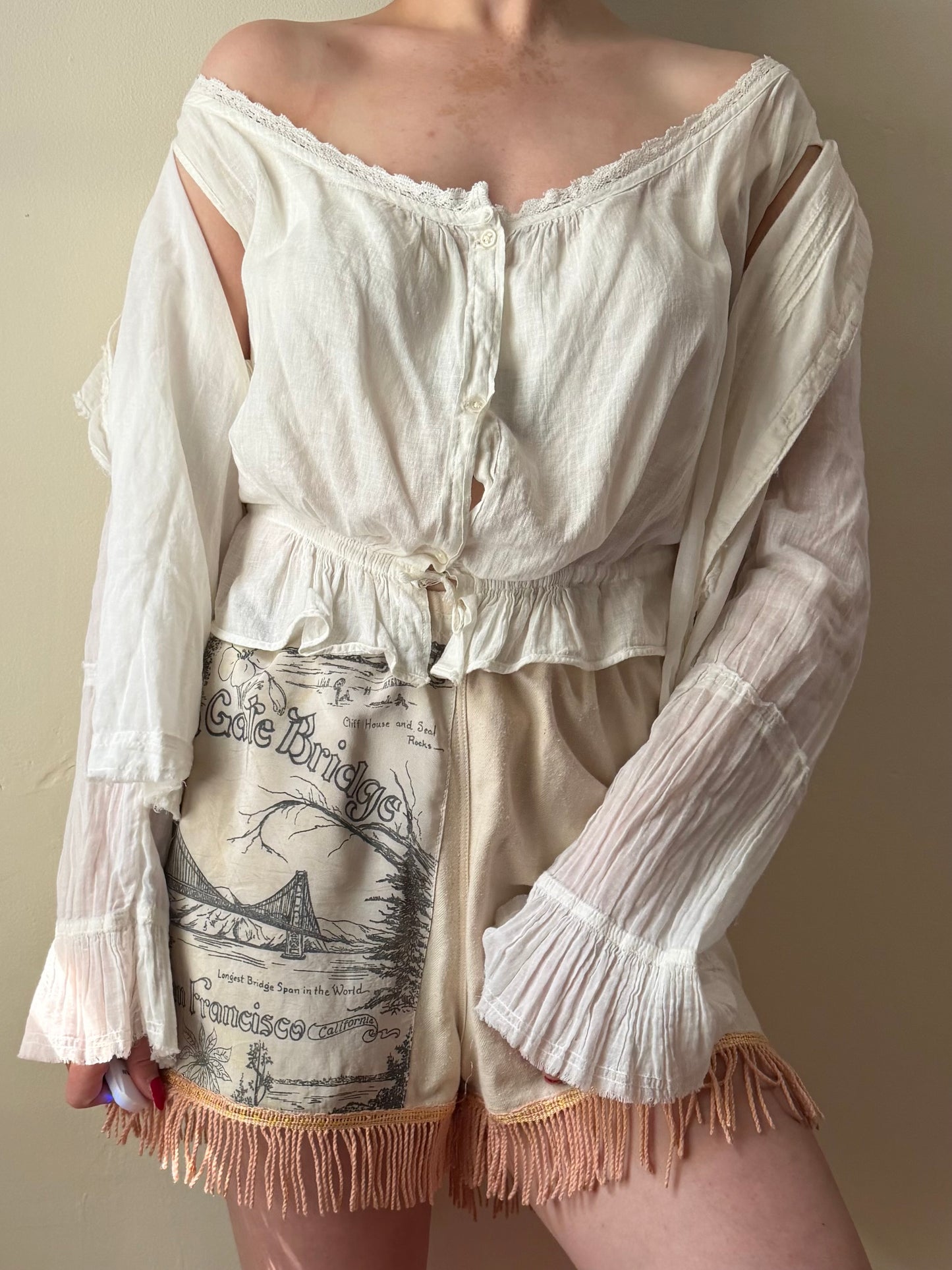 San Francisco Souvenir Fringe Shorts [S/M]