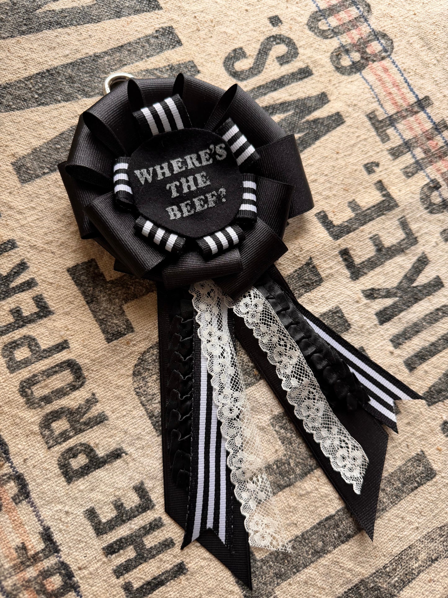 Where’s The Beef Rosette Ribbon