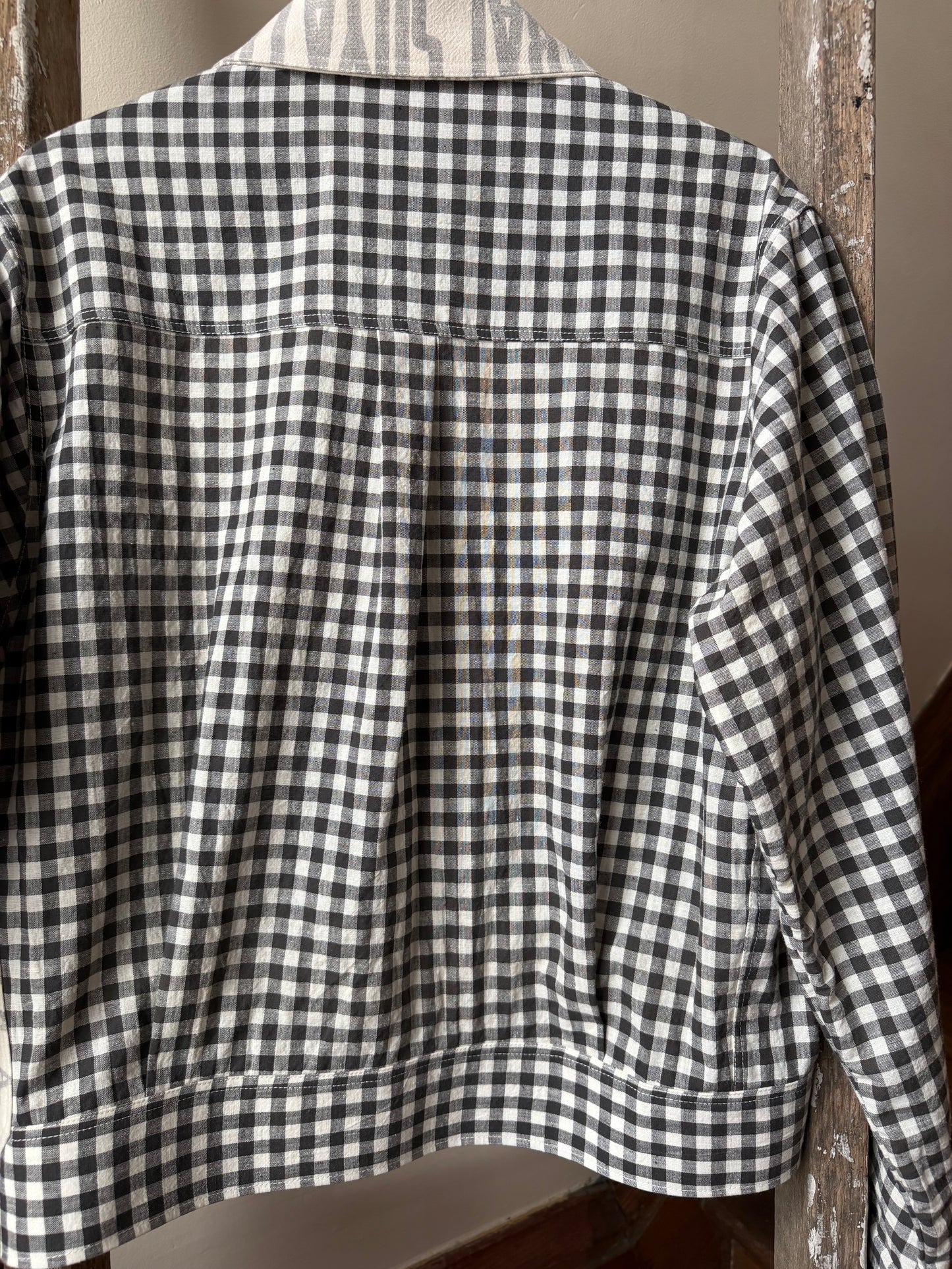 Antique Homespun Gingham Shirt [S/M]