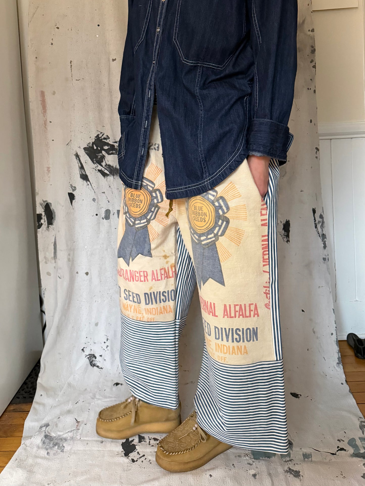 Blue Ribbon Feedsack Pants [M]
