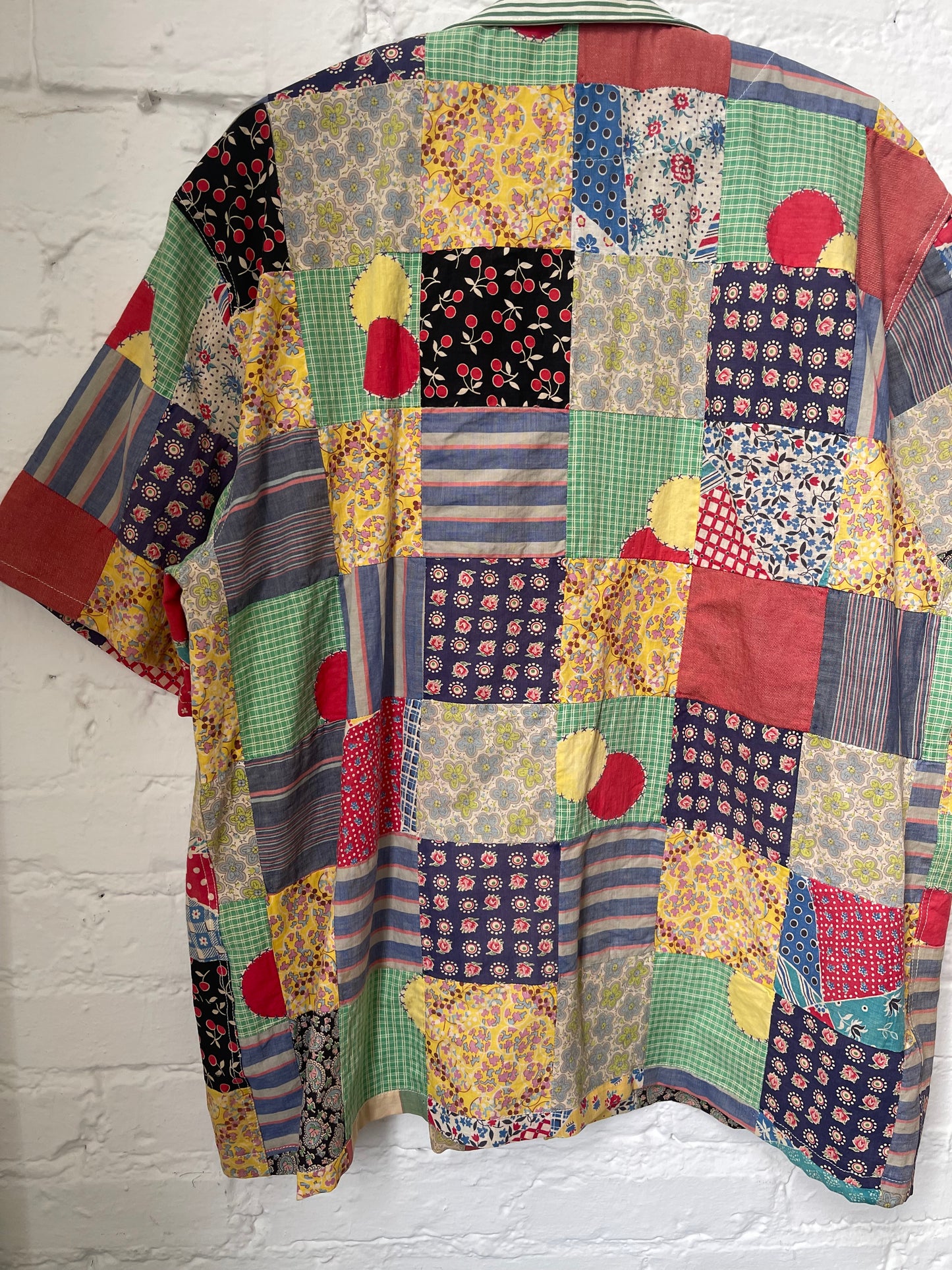 Feedsack Quilt Topper Shirt [L]