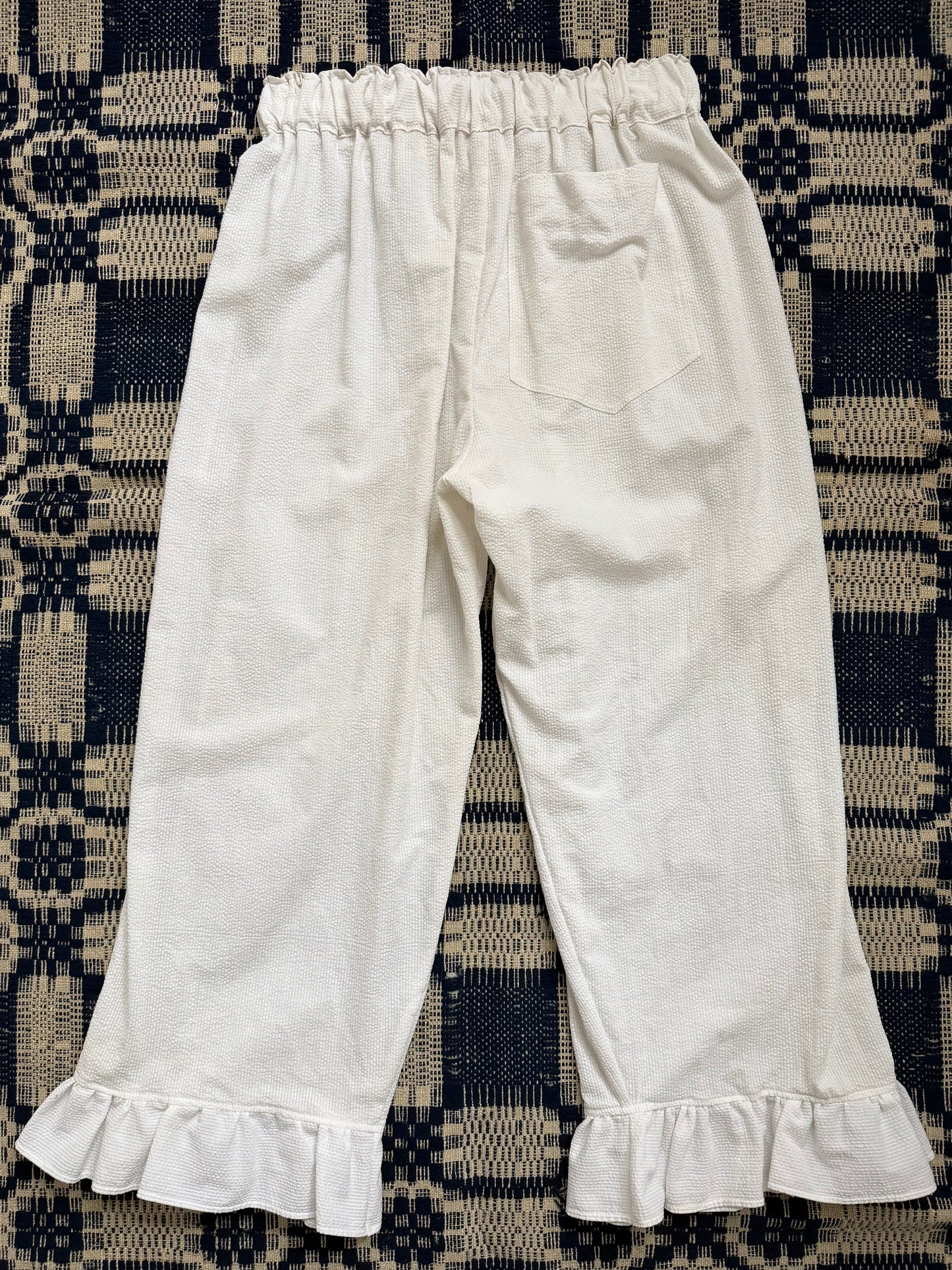 Lace Striped Bloomer Ruffle Pants [M]