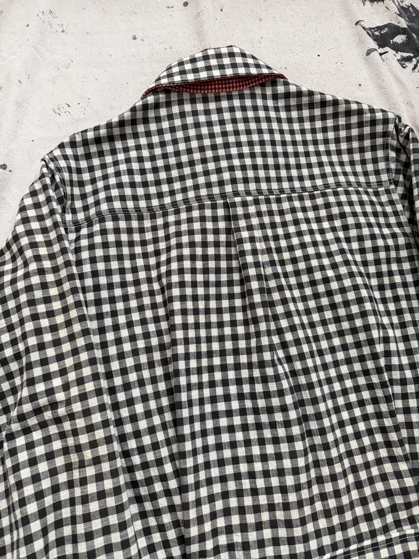 Antique Homespun Gingham Shirt [S]