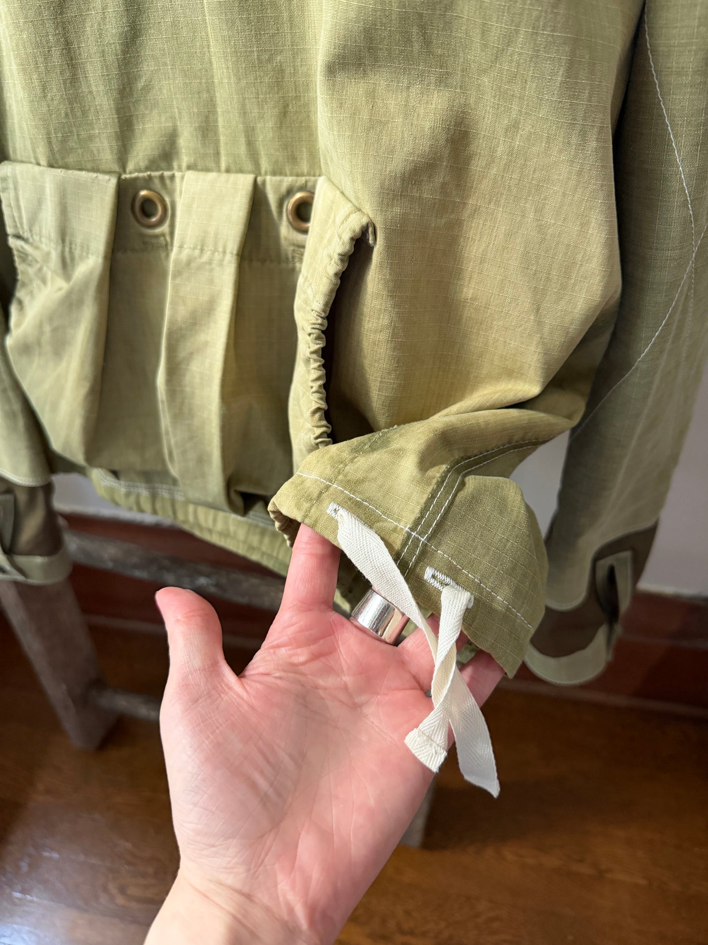 Olive Ripstop Pullover Smock [M]