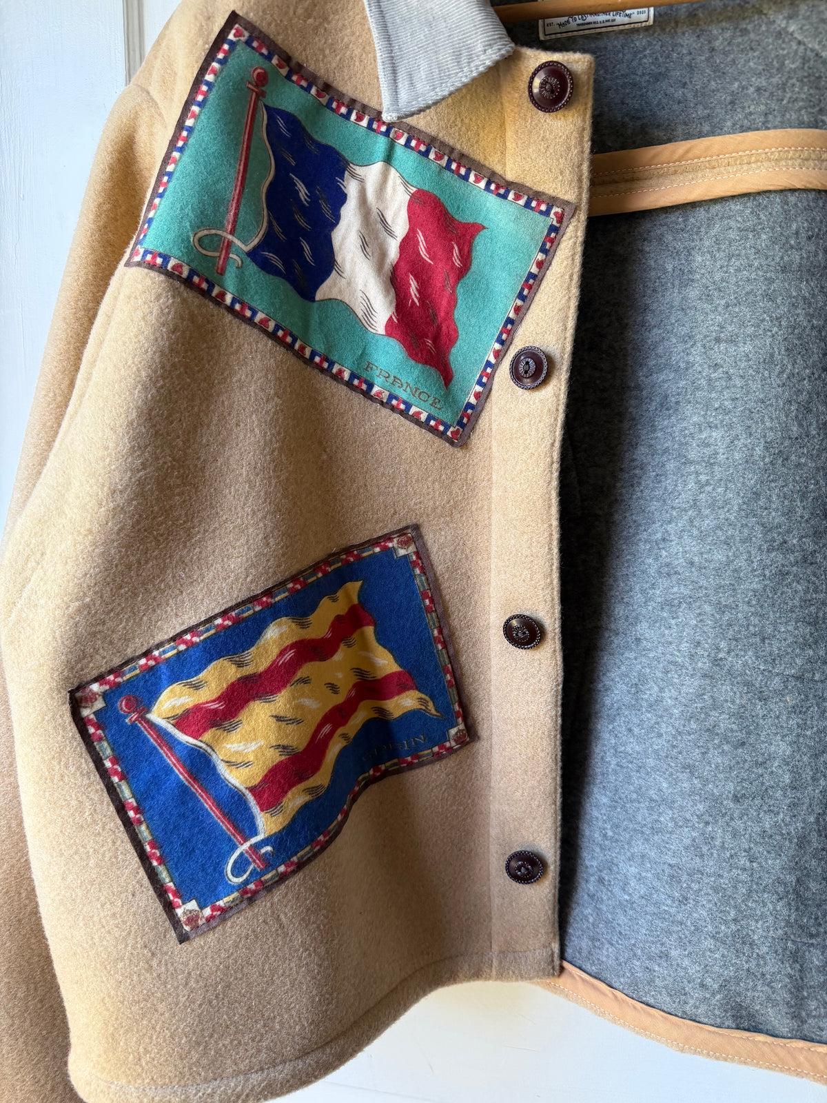 Tobacco Felt Wool Coat [L]