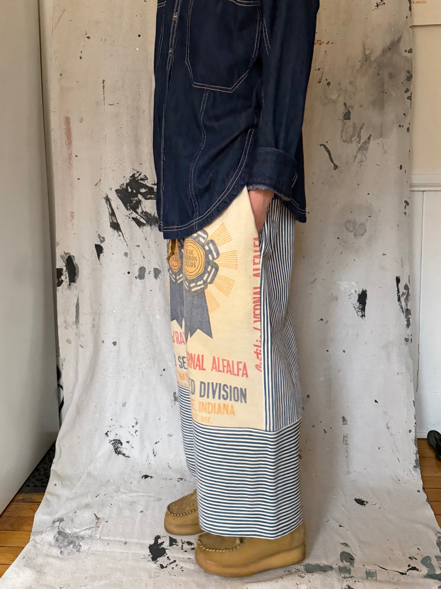 Blue Ribbon Feedsack Pants [M]