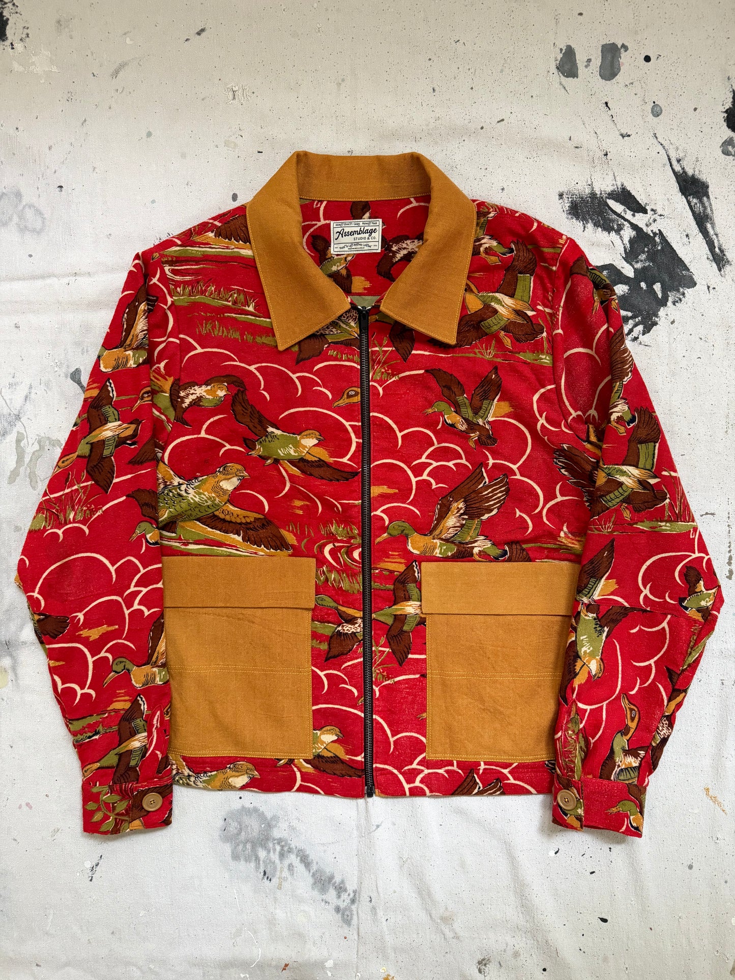 Red Duck Hunting Zip Up Jacket [L]