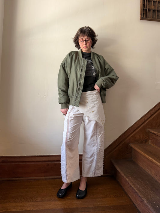 Crochet Stripe Bloomer Pants w/ Apron [S/M]