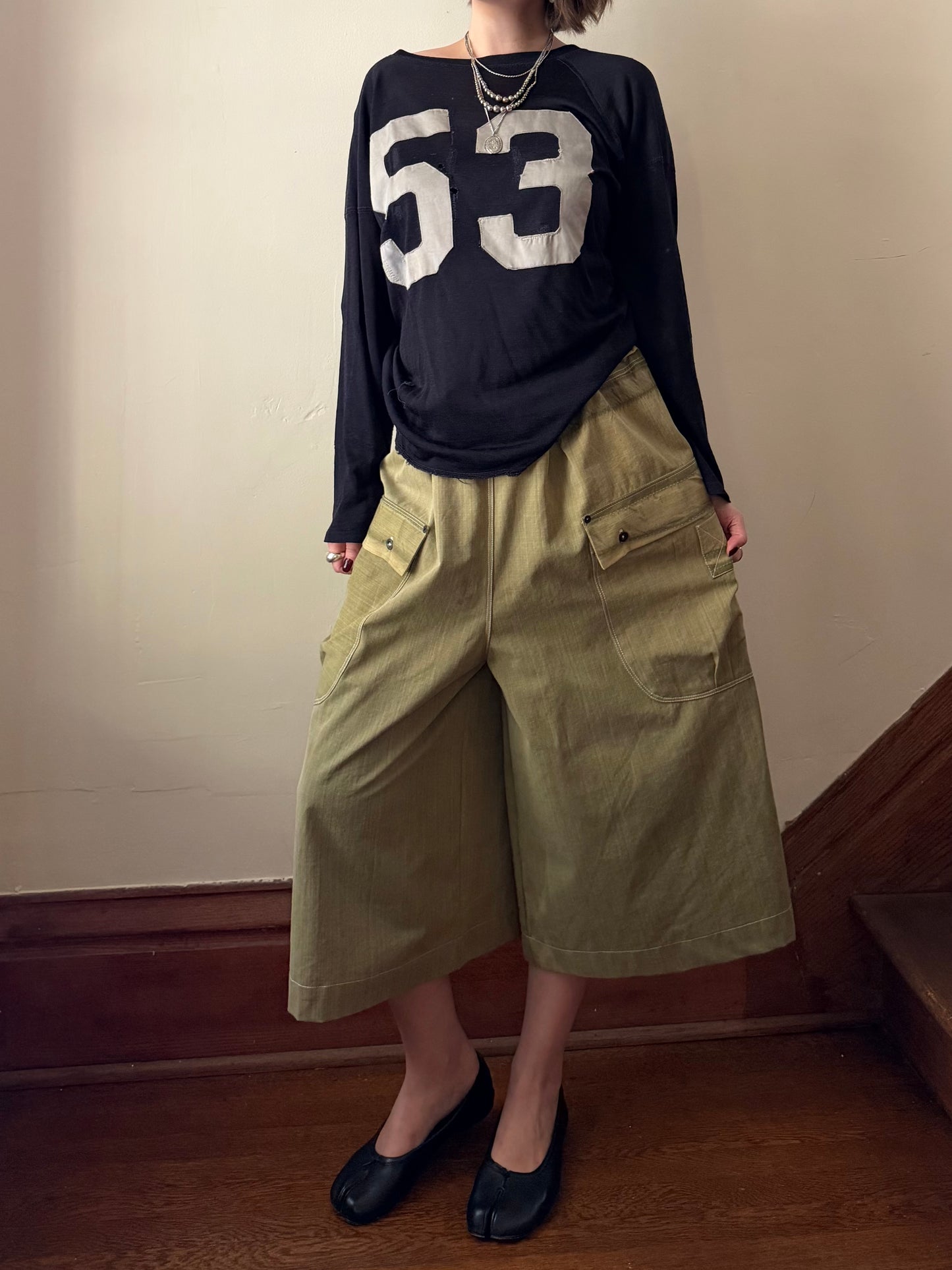 Olive Ripstop Culottes [L]