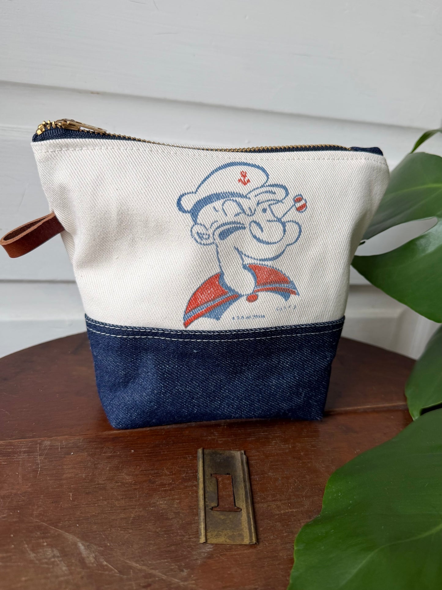 Sailor Denim Zipper Pouches