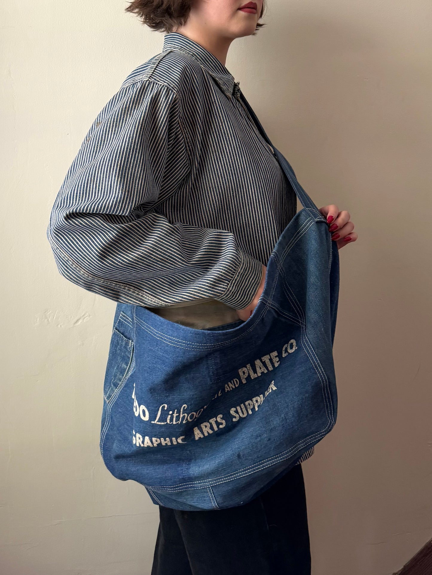 Toledo Denim Newspaper Bag